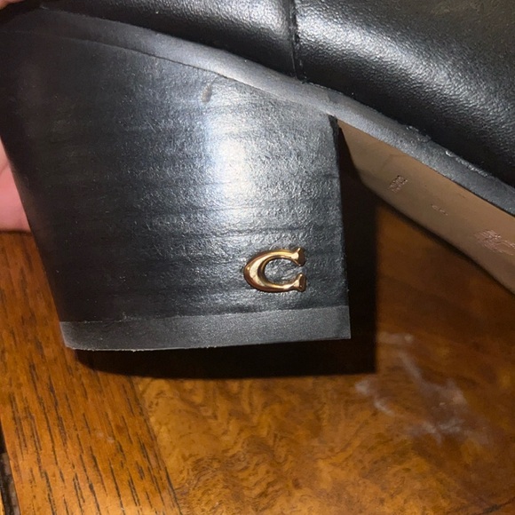 Like New Coach Pell Leather Studded Booties 6 - Picture 2 of 4